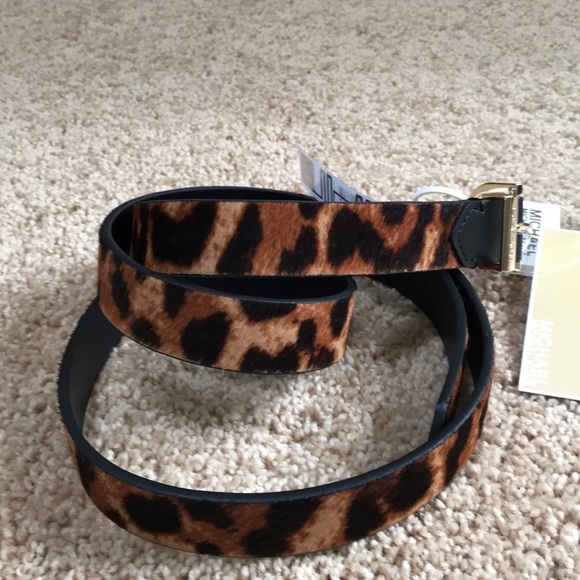 New! MICHAEL MICHAEL KORS pierced calf hair belt - Picture 7 of 7